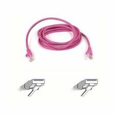 Belkin RJ45 Category 5e Patch Cable 4 ft Category 5e Network Cable - First End: 1 x RJ-45 Network - Male - Second End: 1 x RJ-45 Network - Male - Patch Cable - Pink - 1 Each