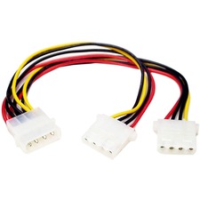 StarTech.com LP4 to 2x LP4 Power Y Splitter Cable M/F For Disk Drive - 9.06" Cord Length - LP4 / LP4 - 1 Each