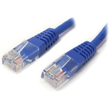 StarTech.com 10ft Blue Molded Cat5e UTP Patch Cable 10 ft Category 5e Network Cable for Network Device, Distribution Panel, Workstation - First End: 1 x RJ-45 Network - Male - Second End: 1 x RJ-45 Network - Male - Patch Cable - Gold Plated Contact - CMG