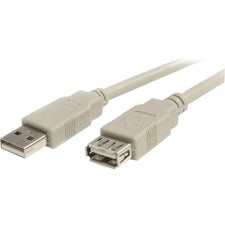 StarTech.com USB Extension Cable 6 ft USB Data Transfer Cable - First End: 1 x 4-pin USB Type A - Male - Second End: 1 x 4-pin USB Type A - Female - Extension Cable - Beige - 1 Each