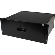 StarTech.com 4U Black Steel Storage Drawer for 19in Racks and Cabinets 4U Rack Height x 15.80" Rack Width x 13.90" Rack Depth - Rack-mountable - Black - Steel - 55.12 lb Maximum Weight Capacity
