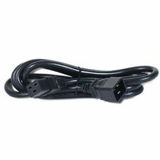 APC by Schneider Electric Power Extension Cable For PDU, Rack Server - 230 V AC / 20 A - Black - 6.56 ft Cord Length - IEC 60320 C20 / IEC 60320 C19 - 1 Each