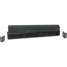 APC by Schneider Electric NetShelter 12-Outlets PDU Basic - IEC 60320 C20 - 10 x IEC 60320 C13, 2 x IEC 60320 C19 - 120 V, 208 V, 230 V - 3680 W - 8.20 ft Cord Length - 1U - Horizontal - Rack-mountable