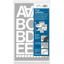 Chartpak Vinyl Helvetica Style Letters/Numbers 10 x Numbers, 67 x Capital Letters Shape - Self-adhesive - Helvetica Style - Easy to Use - 2" Height x 6.50" Width x 12" Length - White - Vinyl - 77 / Pack