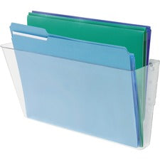 Deflecto EZ Link Stackable DocuPocket 1 Compartment(s) - 7" Height x 13" Width x 4" Depth - Stackable - Clear - Plastic - 1 Each