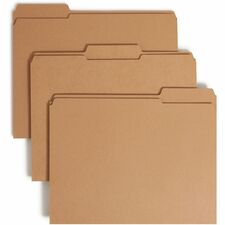 Smead Straight Tab Cut Letter Recycled Fastener Folder 8 1/2" x 11" - 3/4" Expansion - 1 x 2K Fastener(s) - 2" for Folder - Top Tab Location - Assorted Tab Position - 11 pt. - 2 Plys - Kraft - Wear Resistant, Tear Resistant, Heavy Duty, Reinforced Tab, Ro