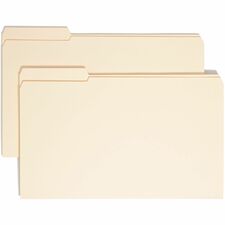 Smead 1/3 Tab Cut Legal Recycled Top Tab File Folder 8 1/2" x 14" - 3/4" Expansion - Top Tab Location - Left Tab Position - 11 pt. - 2 Plys - Manila - Reinforced, Durable, Reinforced Tab, Rounded Corner - 10% Recycled - 100 / Box