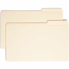 Smead 1/3 Tab Cut Legal Recycled Top Tab File Folder 8 1/2" x 14" - 3/4" Expansion - Top Tab Location - Third Tab Position - 11 pt. - 2 Plys - Manila - Reinforced, Rounded Corner, Durable, Reinforced Tab - 10% Recycled - 100 / Box