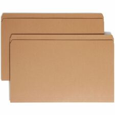 Smead Straight Tab Cut Legal Recycled Top Tab File Folder 8 1/2" x 14" - 11 pt. - 2 Plys - Kraft - 10% Recycled - 100 / Box