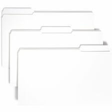 Smead Colored 1/3 Tab Cut Legal Recycled Top Tab File Folder 8 1/2" x 14" - 3/4" Expansion - Top Tab Location - Assorted Tab Position - 11 pt. - 2 Plys - White - 10% Recycled - 100 / Box