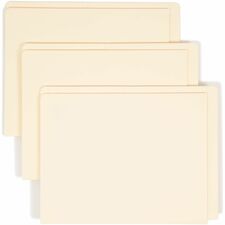 Smead Straight Tab Cut Letter Recycled File Pocket 8 1/2" x 11" - 2 Pocket(s) - 11 pt. - 2 Plys - Manila - Heavyweight Cover, Embossed - 10% Recycled - 25 / Box