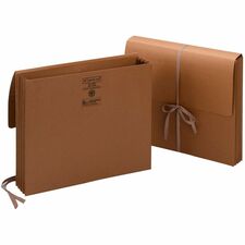 Smead Letter Recycled File Wallet 8 1/2" x 11" - 3 1/2" Expansion - Redrope - Reinforced Gusset - 30% Recycled - 1 Each