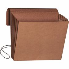Smead Letter Recycled File Wallet 8 1/2" x 11" - 5 1/4" Expansion - Redrope - Elastic Closure Flap - 30% Recycled - 10 / Box