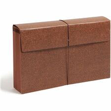 Smead Legal Recycled File Wallet 8 1/2" x 14" - 5 1/4" Expansion - Redrope - Reinforced Gusset, Tear Proof, Elastic Closure - 30% Recycled - 1 Each