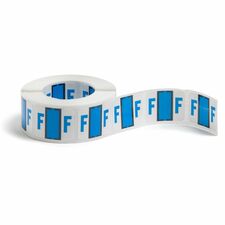 Smead BCCR Bar-Style Color-Coded Labels F - x 1 1/4" Width x 1" Length - Blue - Laminated - 500 / Roll