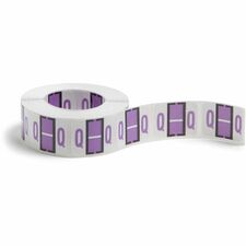 Smead BCCR Bar-Style Color-Coded Labels Q - x 1 1/4" Width x 1" Length - Lavender - Laminated - 500 / Roll
