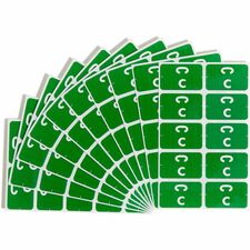 Smead AlphaZ ACCS Color-Coded Labels C - x 1" Width x 1 5/8" Length - Dark Green - Laminated - 10 / Sheet - 100 / Pack