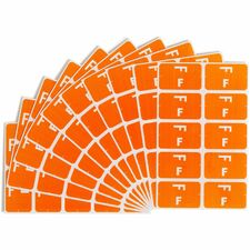 Smead AlphaZ ACCS Color-Coded Labels F - x 1" Width x 1 5/8" Length - Orange - Laminated - 10 / Sheet - 100 / Pack