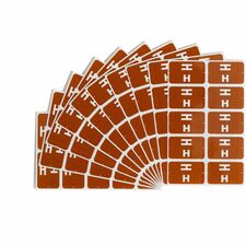 Smead AlphaZ ACCS Color-Coded Labels H - x 1" Width x 1 5/8" Length - Dark Brown - Laminated - 10 / Sheet - 100 / Pack
