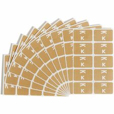 Smead AlphaZ ACCS Color-Coded Labels K - x 1" Width x 1 5/8" Length - Light Brown - Laminated - 10 / Sheet - 100 / Pack