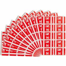 Smead AlphaZ ACCS Color-Coded Labels N - x 1" Width x 1 5/8" Length - Red - Laminated - 10 / Sheet - 100 / Pack