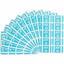 Smead AlphaZ ACCS Color-Coded Labels Q - x 1" Width x 1 5/8" Length - Light Blue - Laminated - 10 / Sheet - 100 / Pack