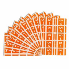 Smead AlphaZ ACCS Color-Coded Labels S - x 1" Width x 1 5/8" Length - Orange - Laminated - 10 / Sheet - 100 / Pack