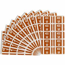 Smead AlphaZ ACCS Color-Coded Labels U - x 1" Width x 1 5/8" Length - Dark Brown - Laminated - 10 / Sheet - 100 / Pack