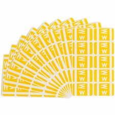 Smead AlphaZ ACCS Color-Coded Labels W - x 1" Width x 1 5/8" Length - Yellow - Laminated - 10 / Sheet - 100 / Pack