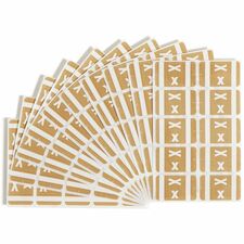 Smead AlphaZ ACCS Color-Coded Labels X - x 1" Width x 1 5/8" Length - Light Brown - Laminated - 10 / Sheet - 100 / Pack