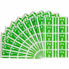 Smead AlphaZ ACCS Color-Coded Labels Z - x 1" Width x 1 5/8" Length - Light Green - Laminated - 10 / Sheet - 100 / Pack