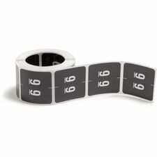 Smead DCC Color-Coded Numeric Labels 9 - x 1 1/2" Width x 1 1/2" Length - Black - Laminated - 250 / Roll