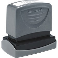 Xstamper VX Pre-inked Endorsement Stamp Custom Message Stamp - 1" Impression Width x 2" Impression Length - 1 Each