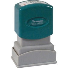 Xstamper Small Address/Inspection Stamp Custom Message Stamp - 0.50" Impression Width x 1.06" Impression Length - 50000 Impression(s) - Recycled - 1 Each