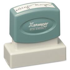 Xstamper Pre-Inked Stamp Custom Message Stamp - 0.69" Impression Width x 1.93" Impression Length - 50000 Impression(s) - Recycled - 1 Each