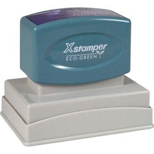 Xstamper Large Custom Endorsement Stamp Custom Message Stamp - 1.50" Impression Width x 2.50" Impression Length - 50000 Impression(s) - Recycled - 1 Each