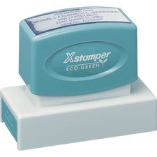 Xstamper Custom Large Business Address Stamp Custom Message Stamp - 0.88" Impression Width x 2.75" Impression Length - 50000 Impression(s) - Recycled - 1 Each