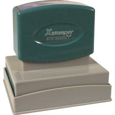 Xstamper Pre-inked Message Stamp Custom Message Stamp - 1.94" Impression Width x 2.94" Impression Length - 50000 Impression(s) - Recycled - 1 Each