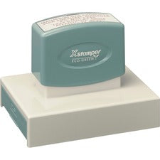 Xstamper Xtra Large Message Stamp Custom Message Stamp - 2.56" Impression Width x 3.94" Impression Length - 50000 Impression(s) - Recycled - 1 Each