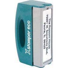 Xstamper Pocket Stamp/Notary Address Stamp Custom Message Stamp - 0.50" Impression Width x 2" Impression Length - 50000 Impression(s)Plastic - Recycled - 1 Each