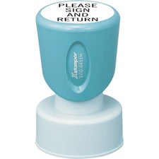 Xstamper Round Custom Stamp Custom Message Stamp - 1" Impression DiameterPlastic - Recycled - 1 Each