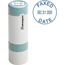 Xstamper XpeDater 2-Line Custom Round Dater Date Stamp - 0.69" Impression Diameter - 50000 Impression(s) - Recycled - 1 Each