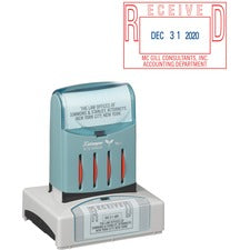Xstamper Custom VersaDater Stamp Custom Message/Date Stamp - 1.31" Impression Width x 2.12" Impression Length - 50000 Impression(s) - Recycled - 1 Each