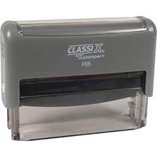 Xstamper Classix Custom Address Stamps Custom Message Stamp - 0.31" Impression Width x 2.75" Impression LengthPlastic, Rubber - 1 Each