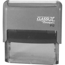 Xstamper Classix Custom Address Stamps Custom Message Stamp - 0.75" Impression Width x 2.37" Impression LengthPlastic, Rubber - 1 Each