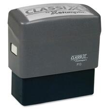 Xstamper Classix Custom Address Stamps Custom Message Stamp - 1" Impression Width x 2.50" Impression LengthPlastic, Rubber - 1 Each