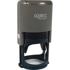 Xstamper Classix Custom Round Stamp Custom Message Stamp - 1.62" Impression DiameterPlastic, Rubber - 1 Each