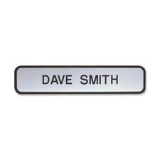 Xstamper Designer Framed Wall/Door Sign 8" Width x 2" Height - Wall Mountable - Mounting Hardware - Outdoor - Plastic - Black - 1 Each