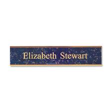 Xstamper Framed Standard Aluminum Wall Sign 10" Width x 2" Height - Wall Mountable - Indoor, Outdoor - Aluminum - Gold - 1 Each