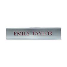 Xstamper Framed Standard Aluminum Wall Sign 10" Width x 2" Height - Wall Mountable - Indoor, Outdoor - Aluminum - Silver - 1 Each